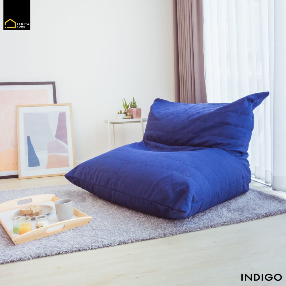 บีนแบค RENITA HOME รุ่น CANBERRA (สีน้ำเงิน A1-38) 100x100ซม._6